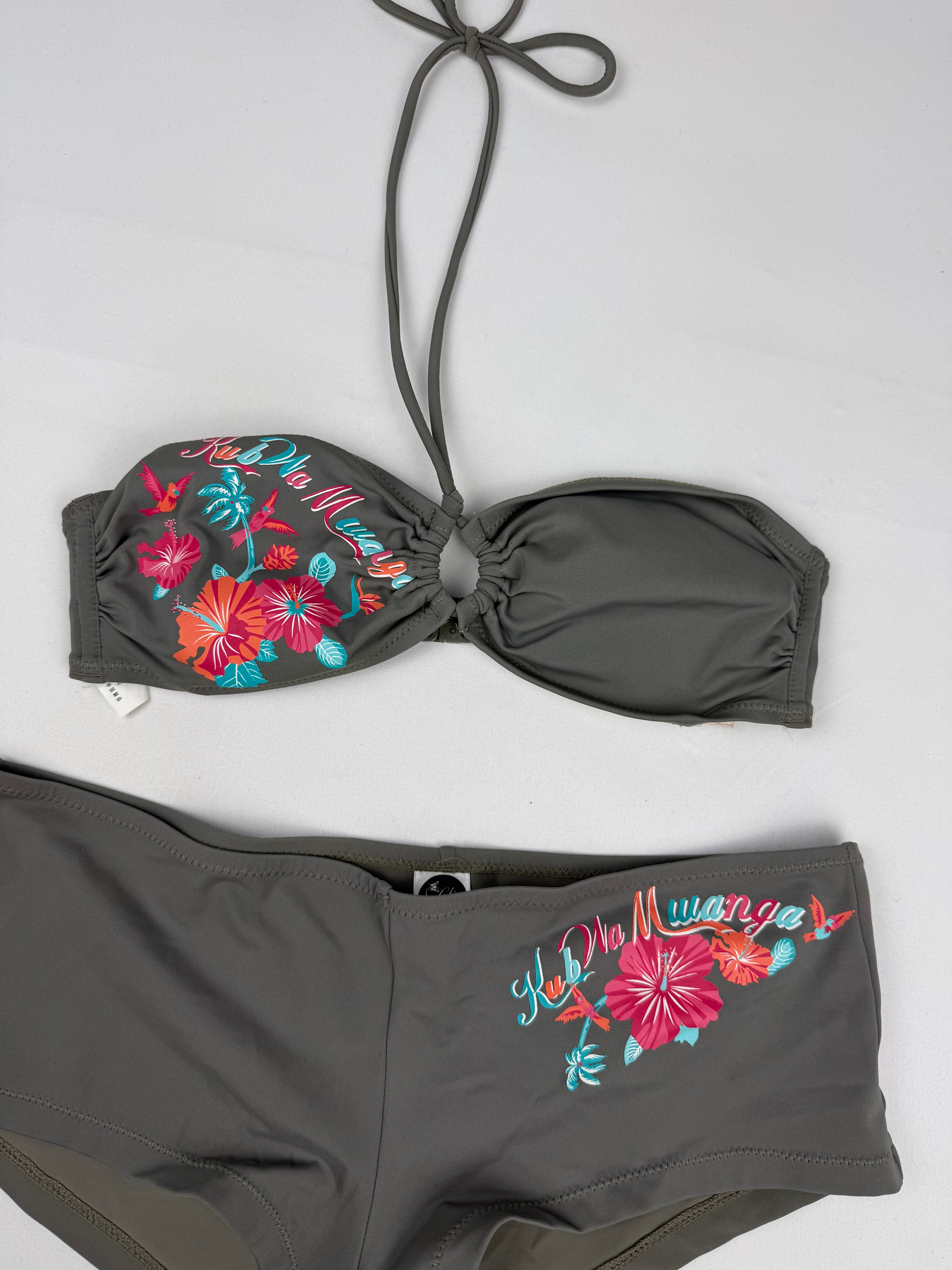Khaki shorty bikini set (S)
