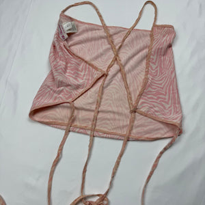 Pink tie up backless cami top (S/M)