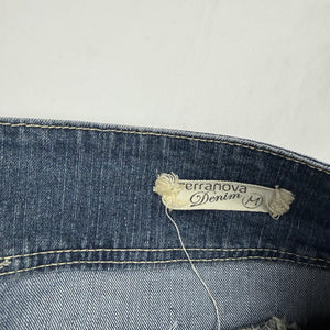 Blue denim low rise mini skirt (M/L)