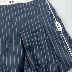 Navy striped low rise balloon mini skirt (S/M)