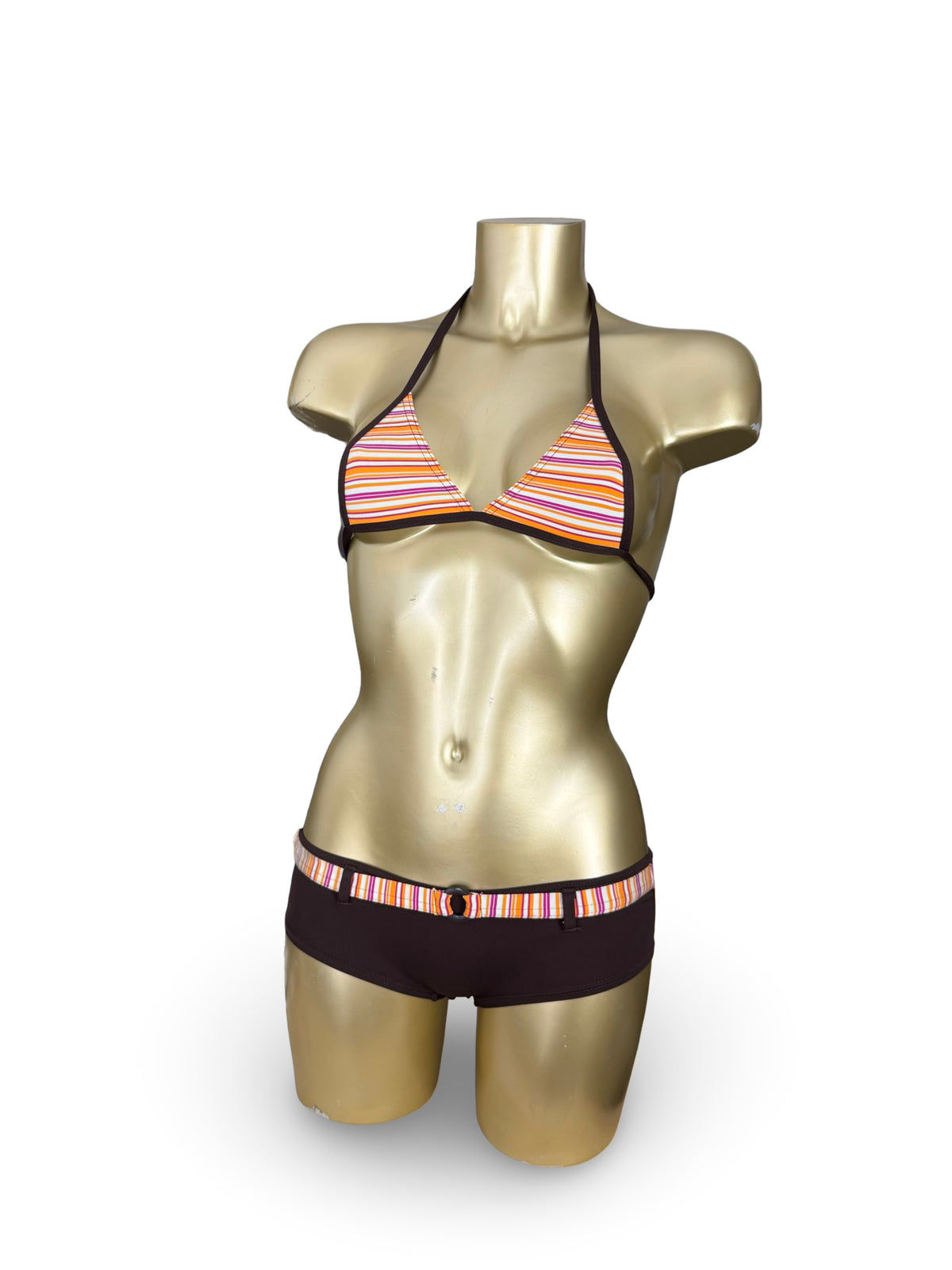 Ensemble bikini shorty marron (XXS)