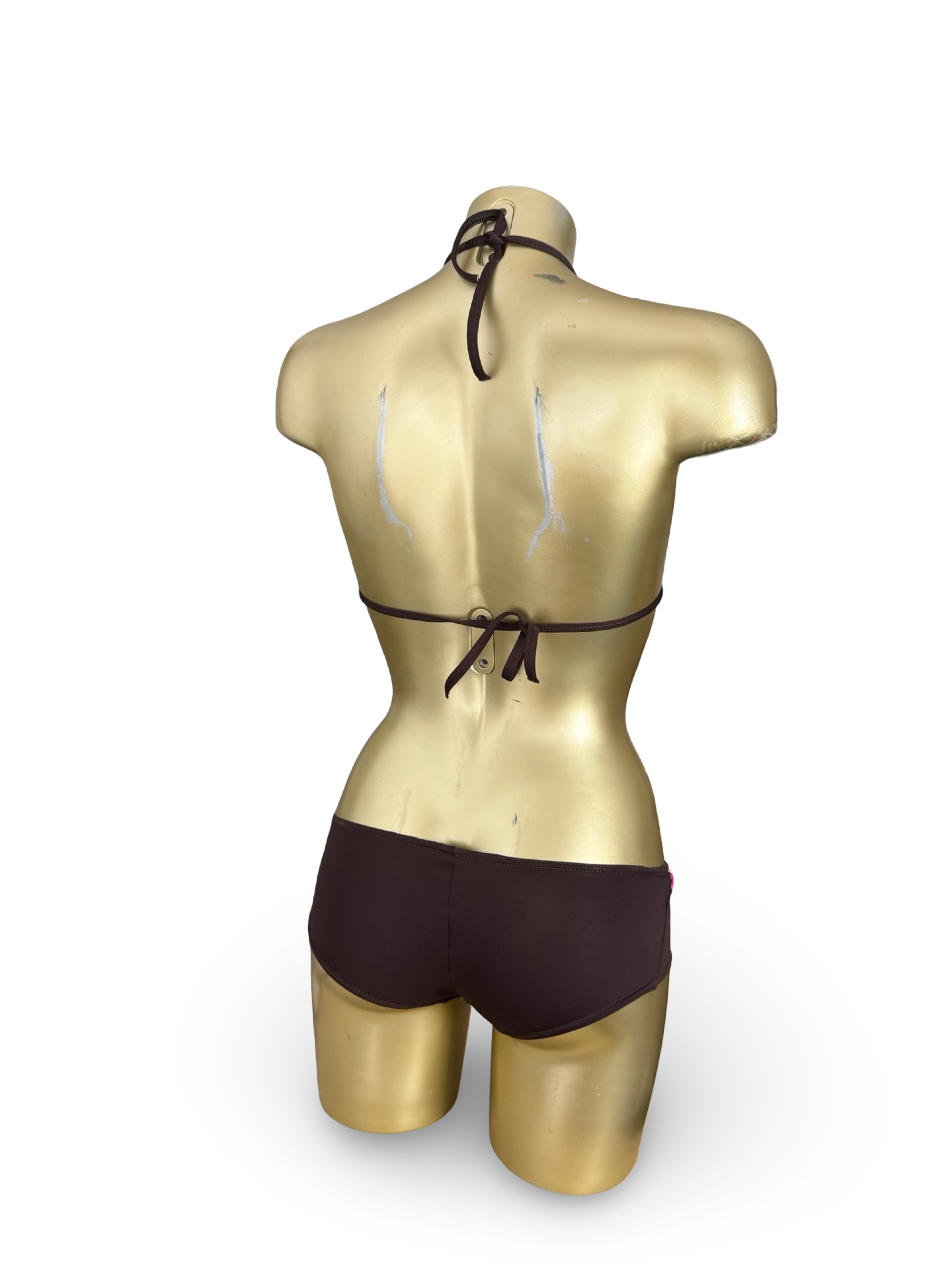 Ensemble bikini shorty marron (XXS)