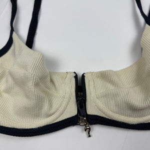 Cream low rise shorty bikini set (S)