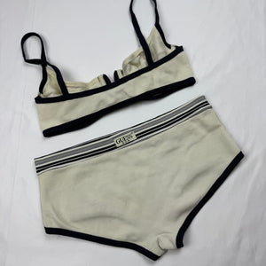 Cream low rise shorty bikini set (S)