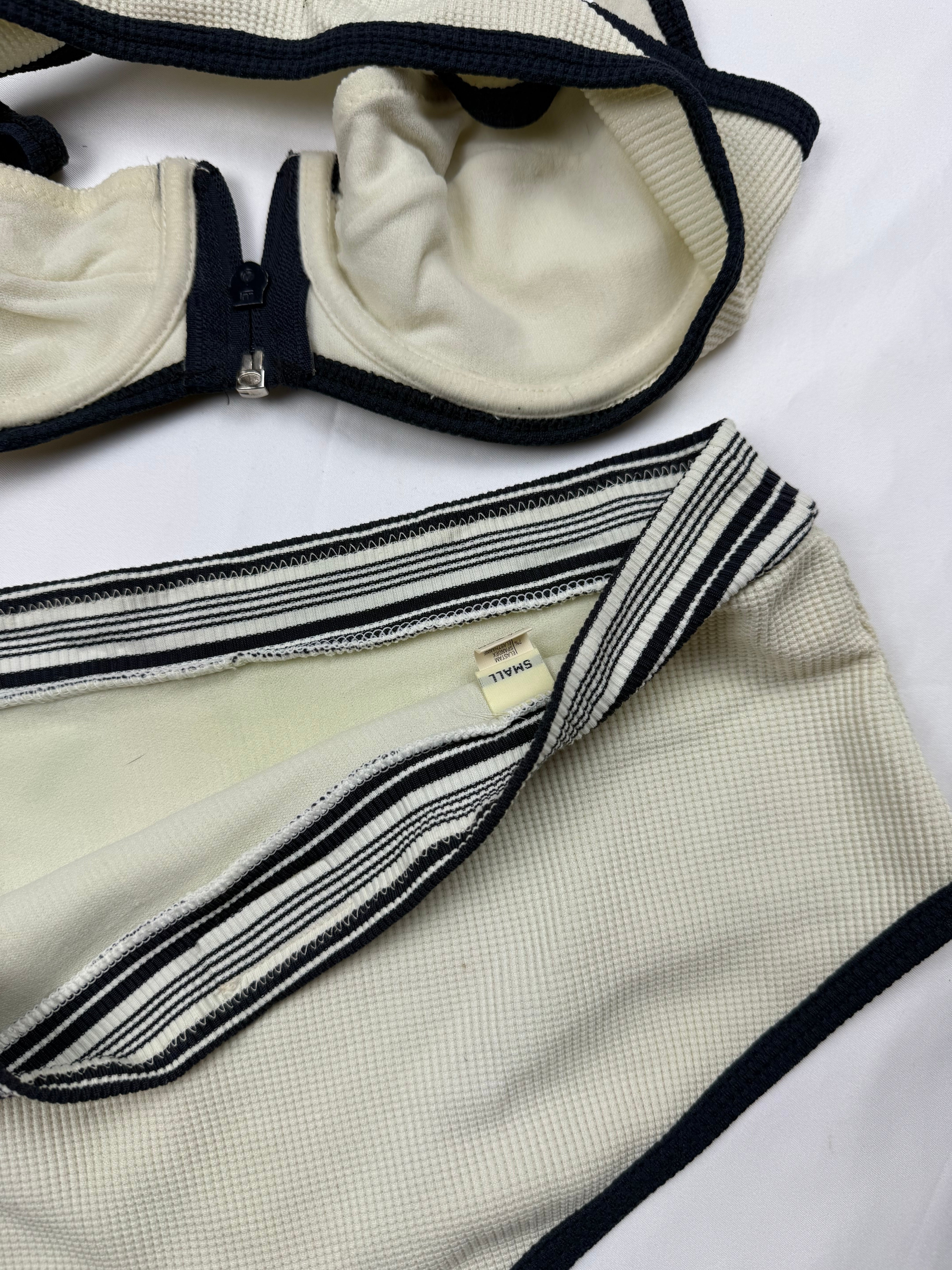White low rise shorty bikini set (S)