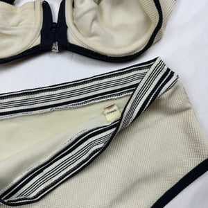 Cream low rise shorty bikini set (S)