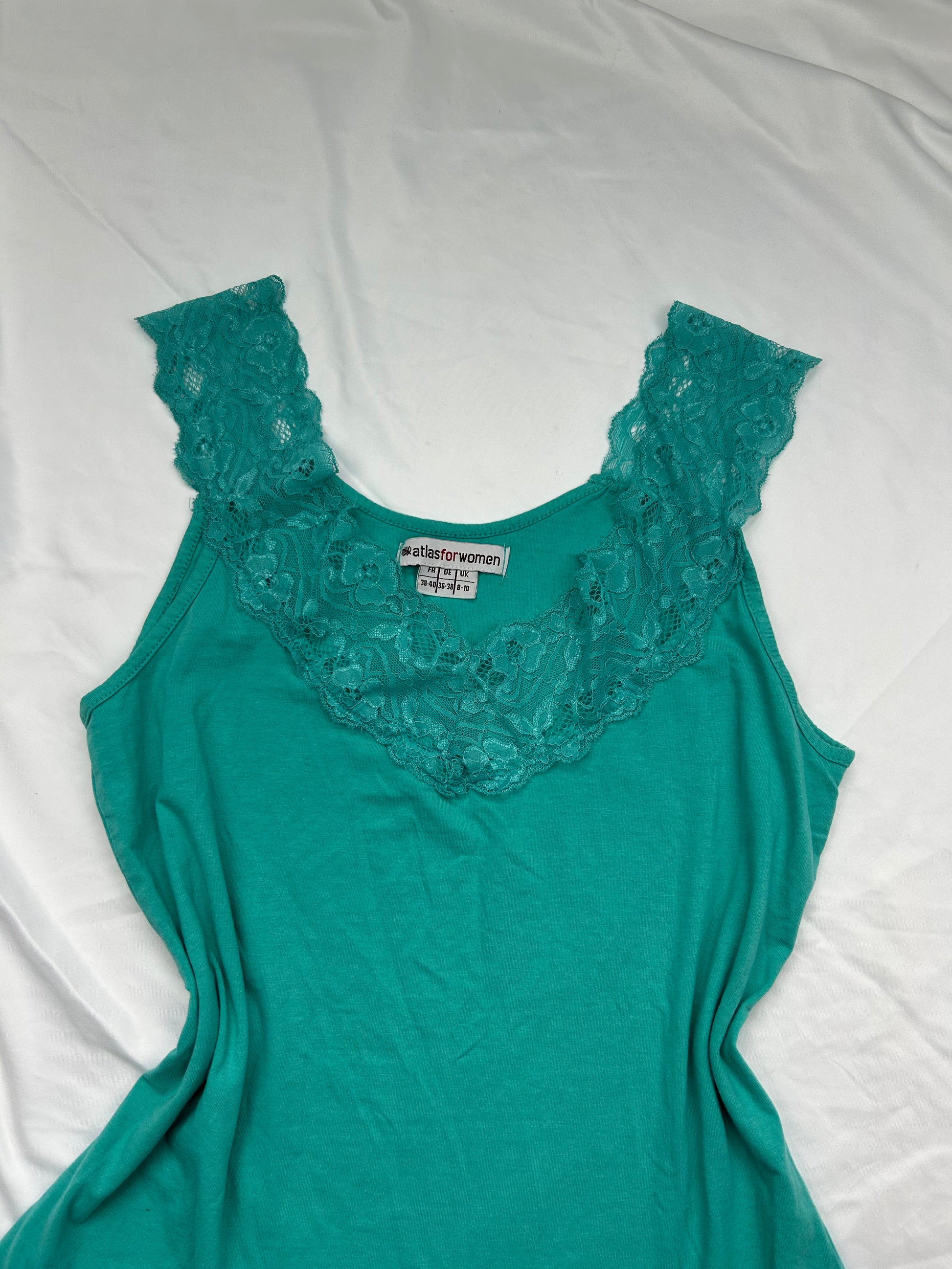 Green lace cami top (M/L)