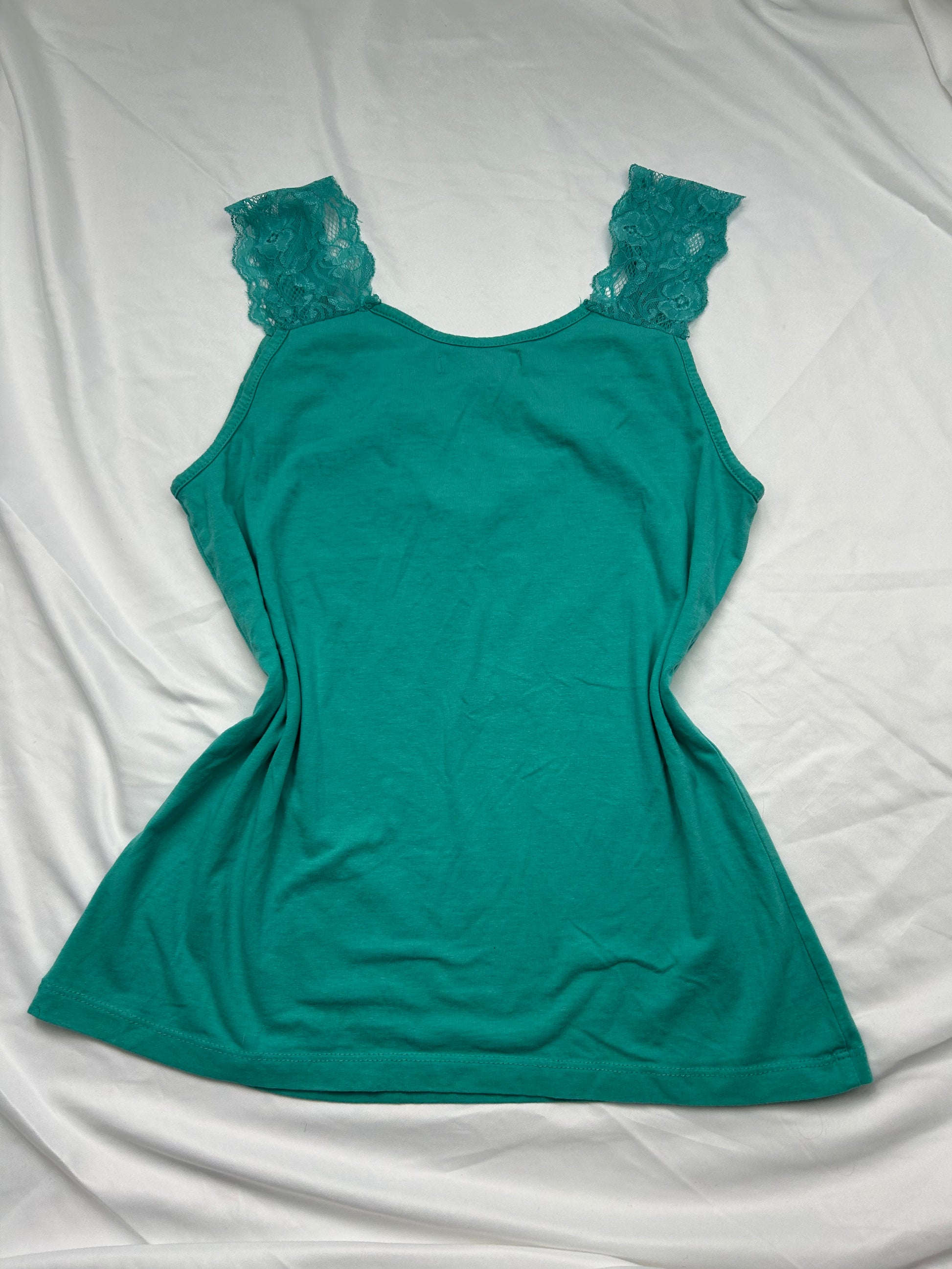 Green lace cami top (M/L)