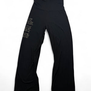 Black graphic cotton low rise joggers pants (S/M)