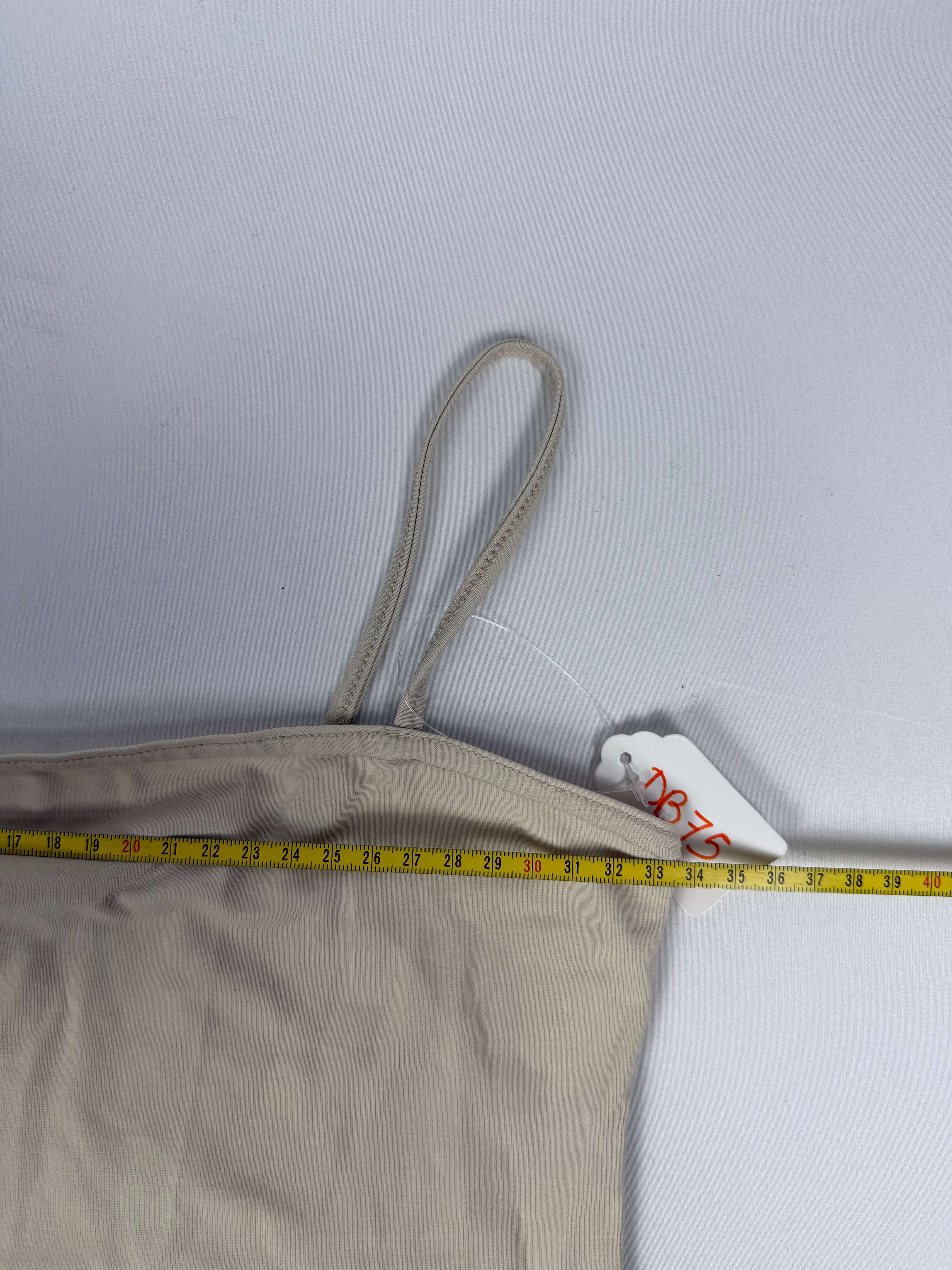 Beige tight fit cami top (M)