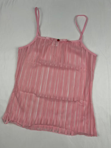 Pink see trough striped cami top (S)