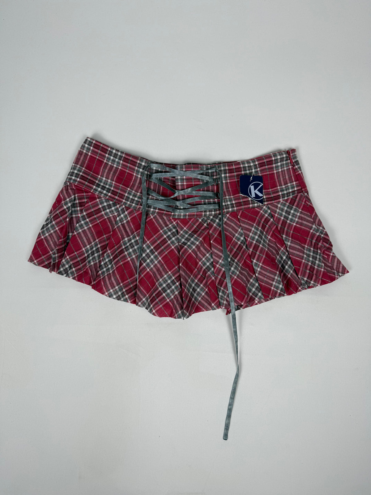 Jupe-short courte taille basse graphique orange (XS)