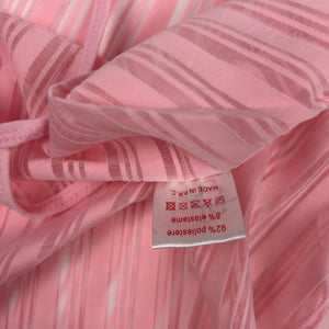 Pink see trough striped mesh cami top (S)