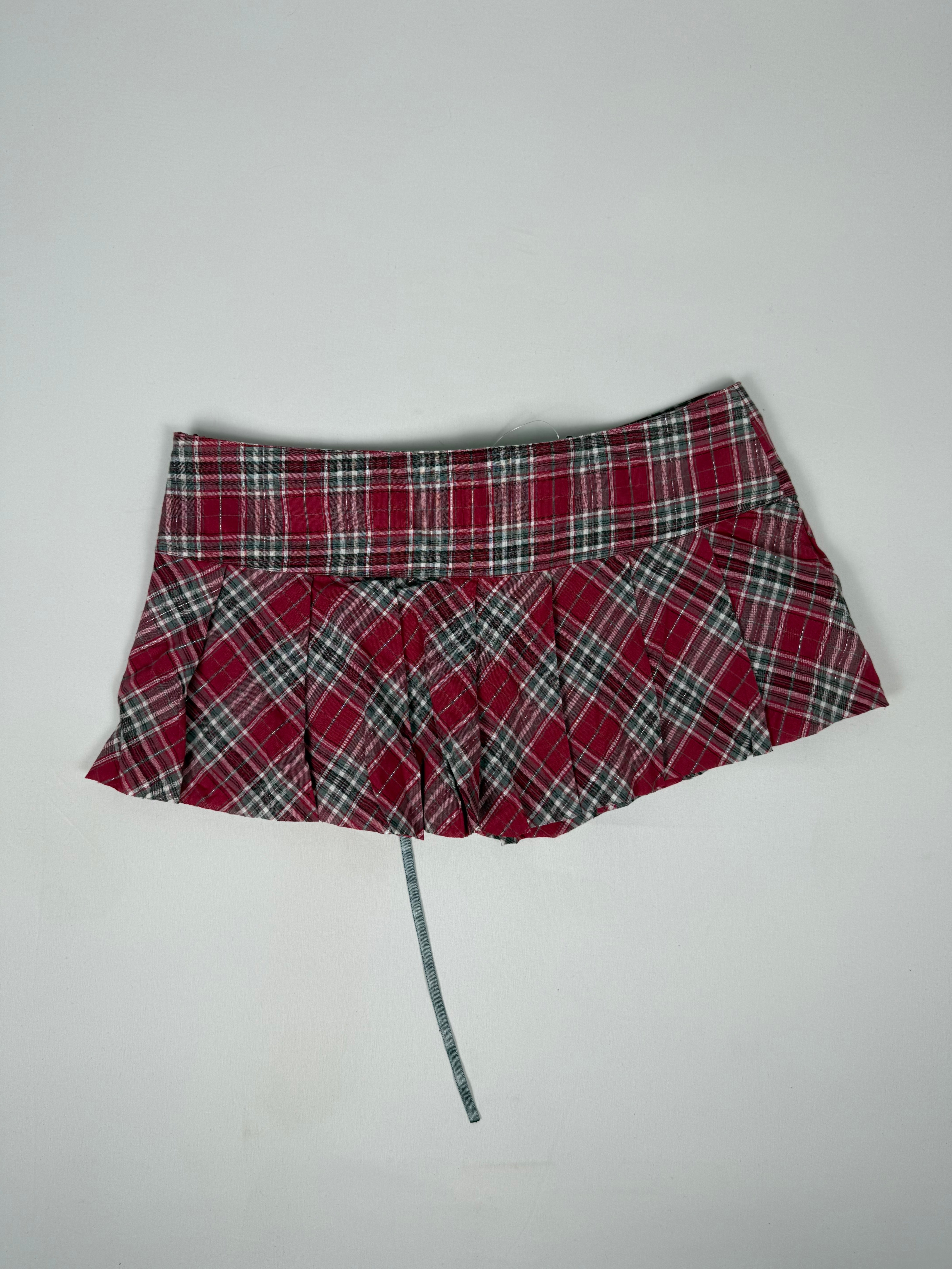 Jupe-short courte taille basse graphique orange (XS)