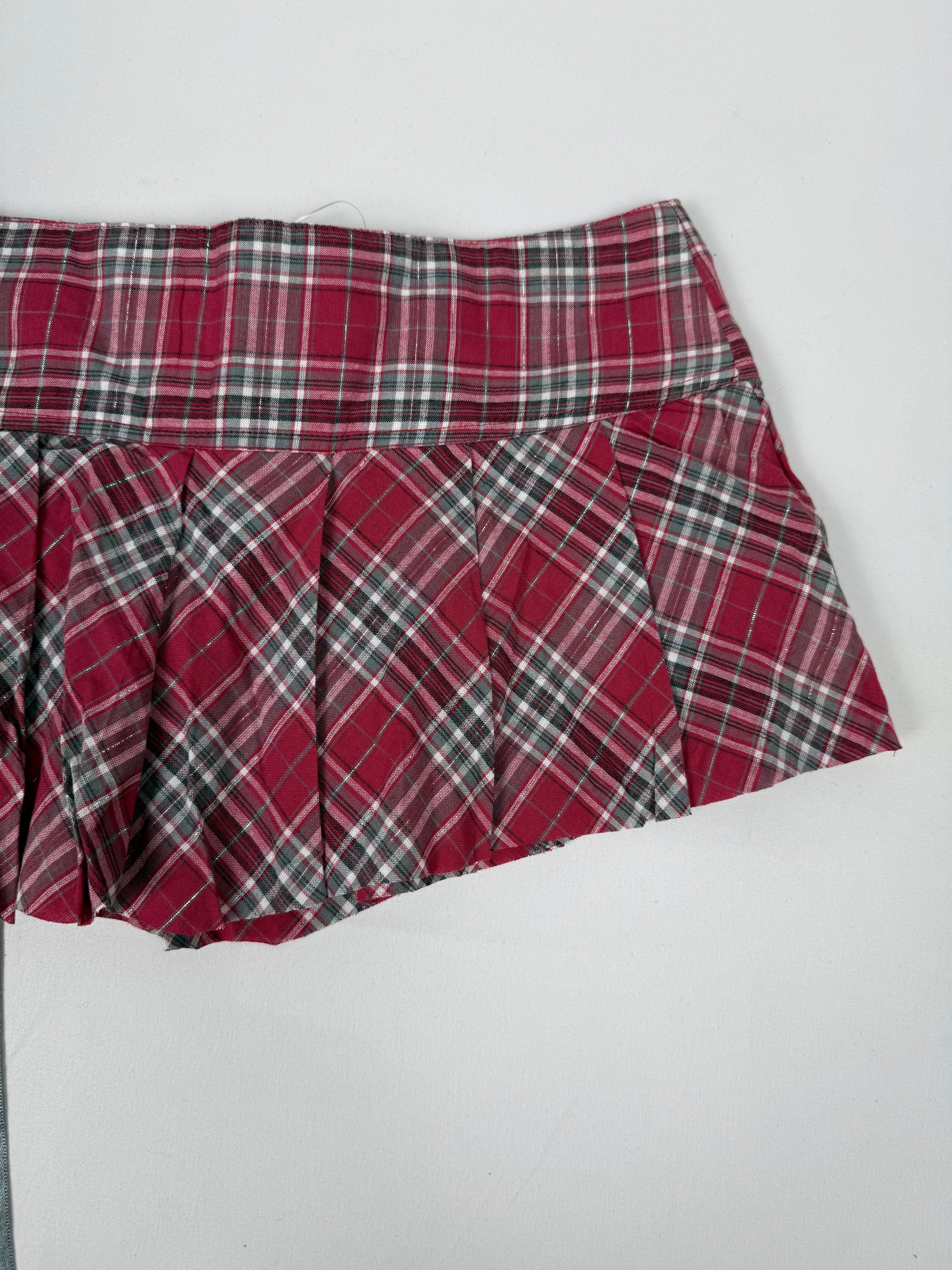 Jupe-short courte taille basse graphique orange (XS)