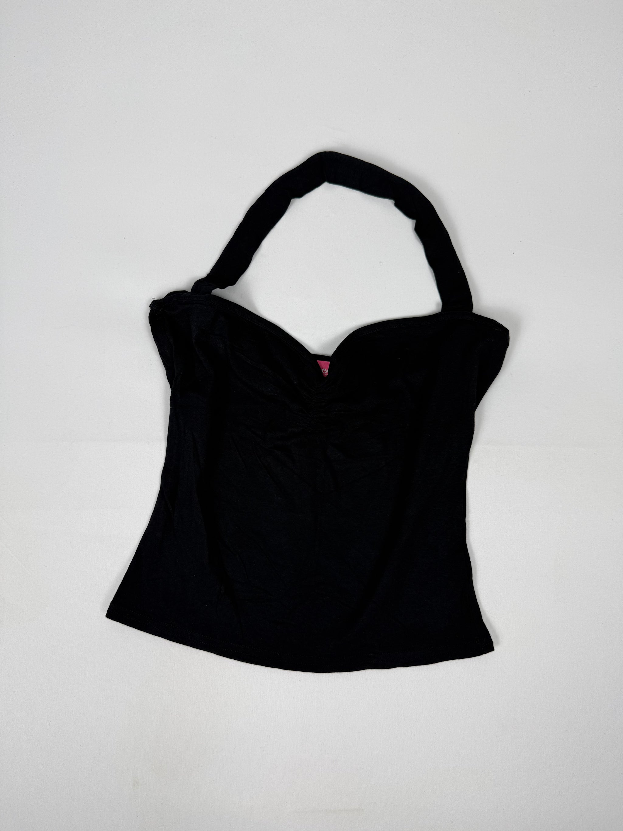 Black halter top (M)