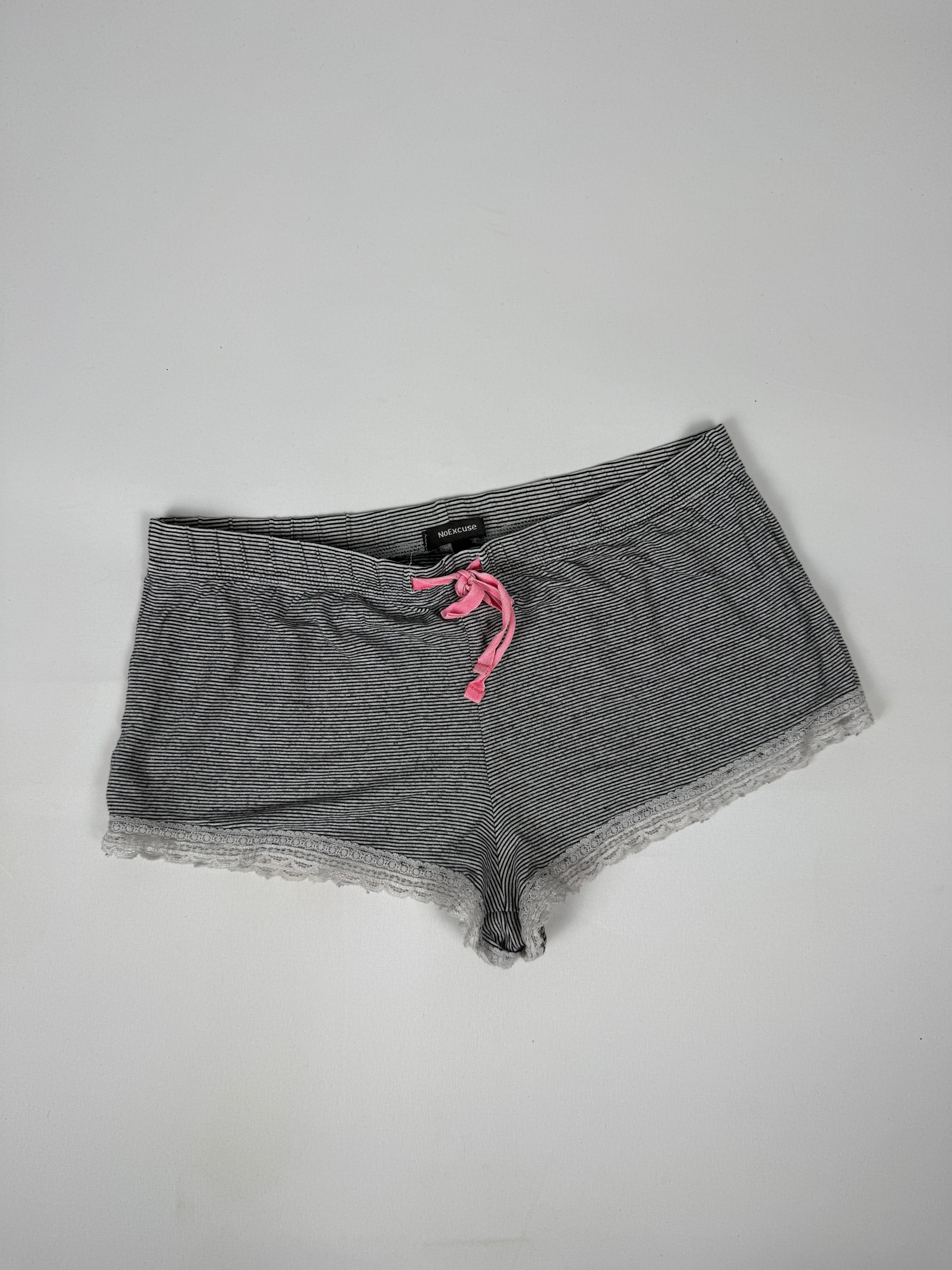 Grey striped low rise mini short (S)