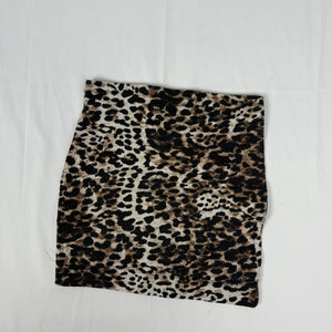 Beige panther print 2 in 1 tube top or mini skirt (XS)