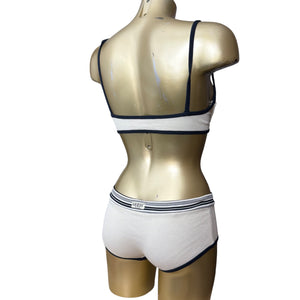 Cream low rise shorty bikini set (S)