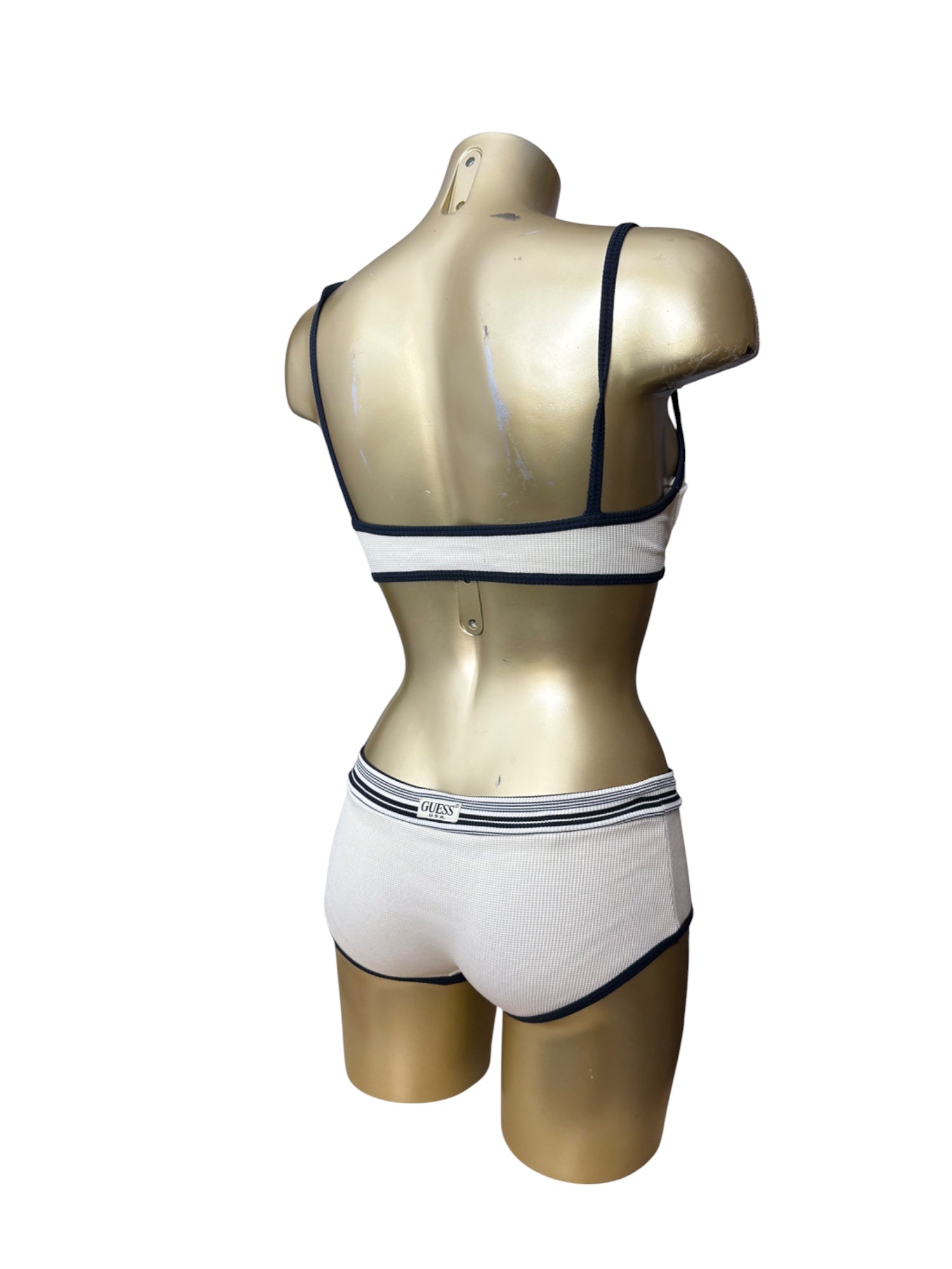 Cream low rise shorty bikini set (S)