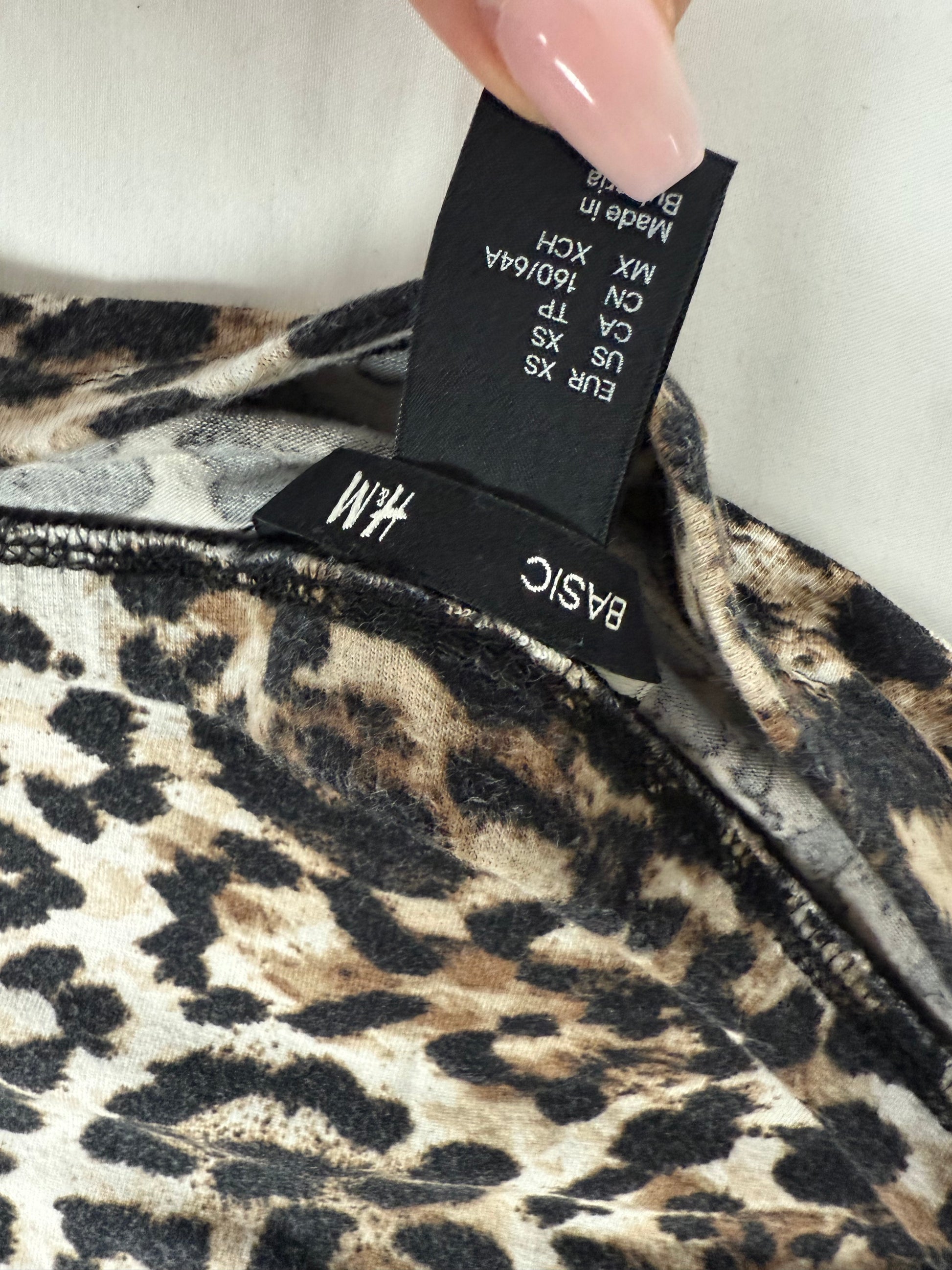 Beige panther print 2 in 1 tube top or mini skirt (XS)