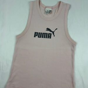 Baby pink ribbed logo tank top (M/L)