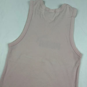 Baby pink ribbed logo tank top (M/L)