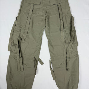 Khaki low rise baggy pants (S)