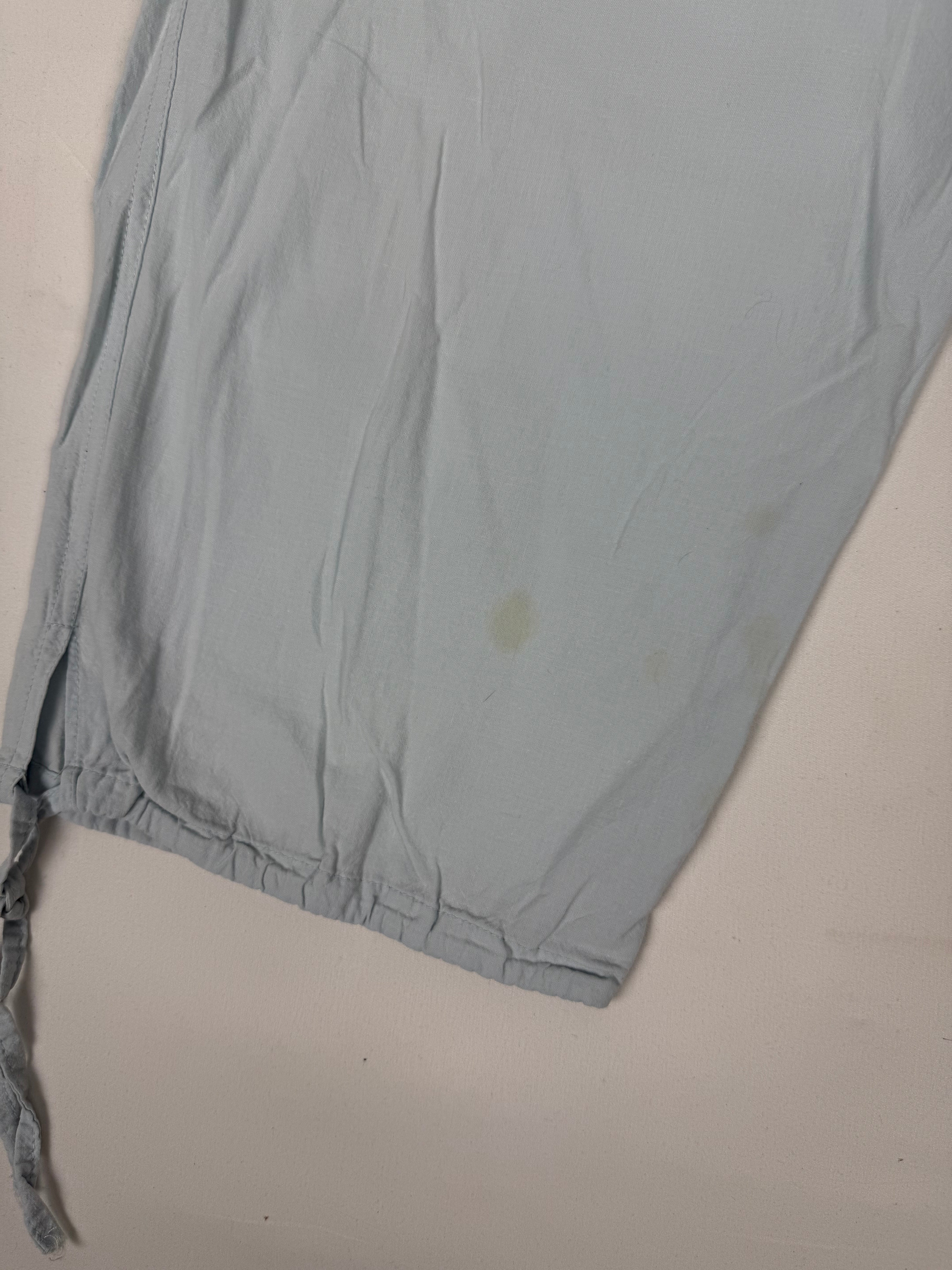 Baby blue cotton baggy pants (M)