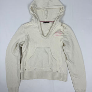 White cream cotton hoodie (M)