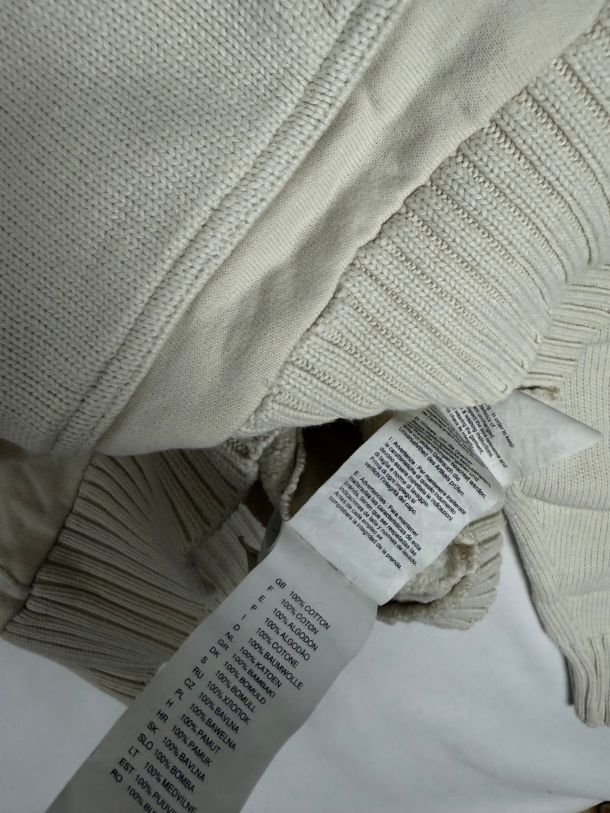 White cream cotton hoodie (M)