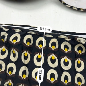Black graphic low rise bikini set (S/M)
