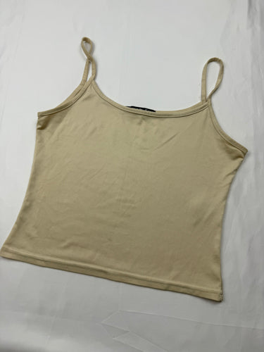 Beige lycra tight fit cami top (S/M)