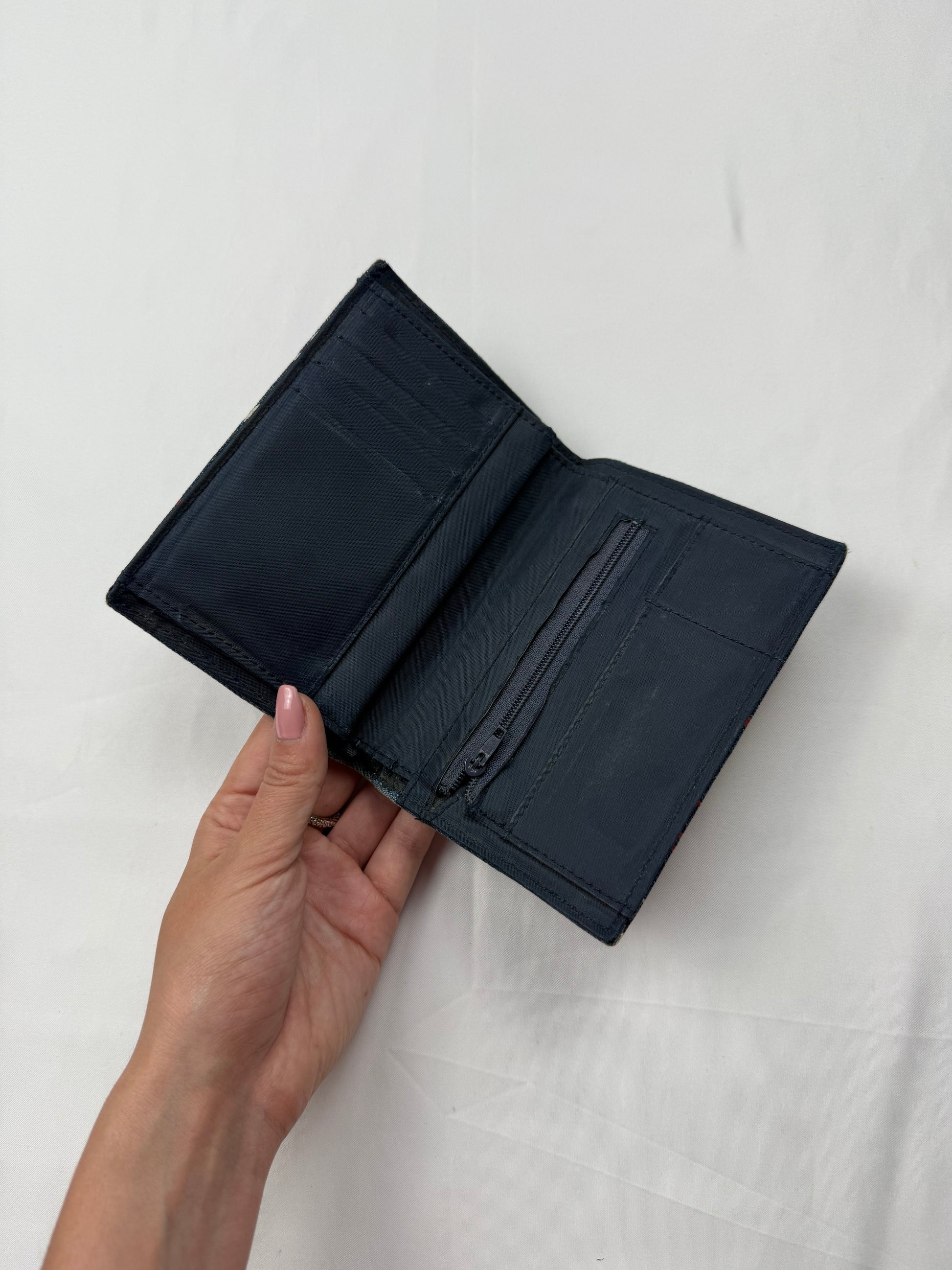 Blue denim shoulder bag + wallet (22x18cm)