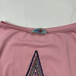 Pink graphic print long sleeves top (S/M)