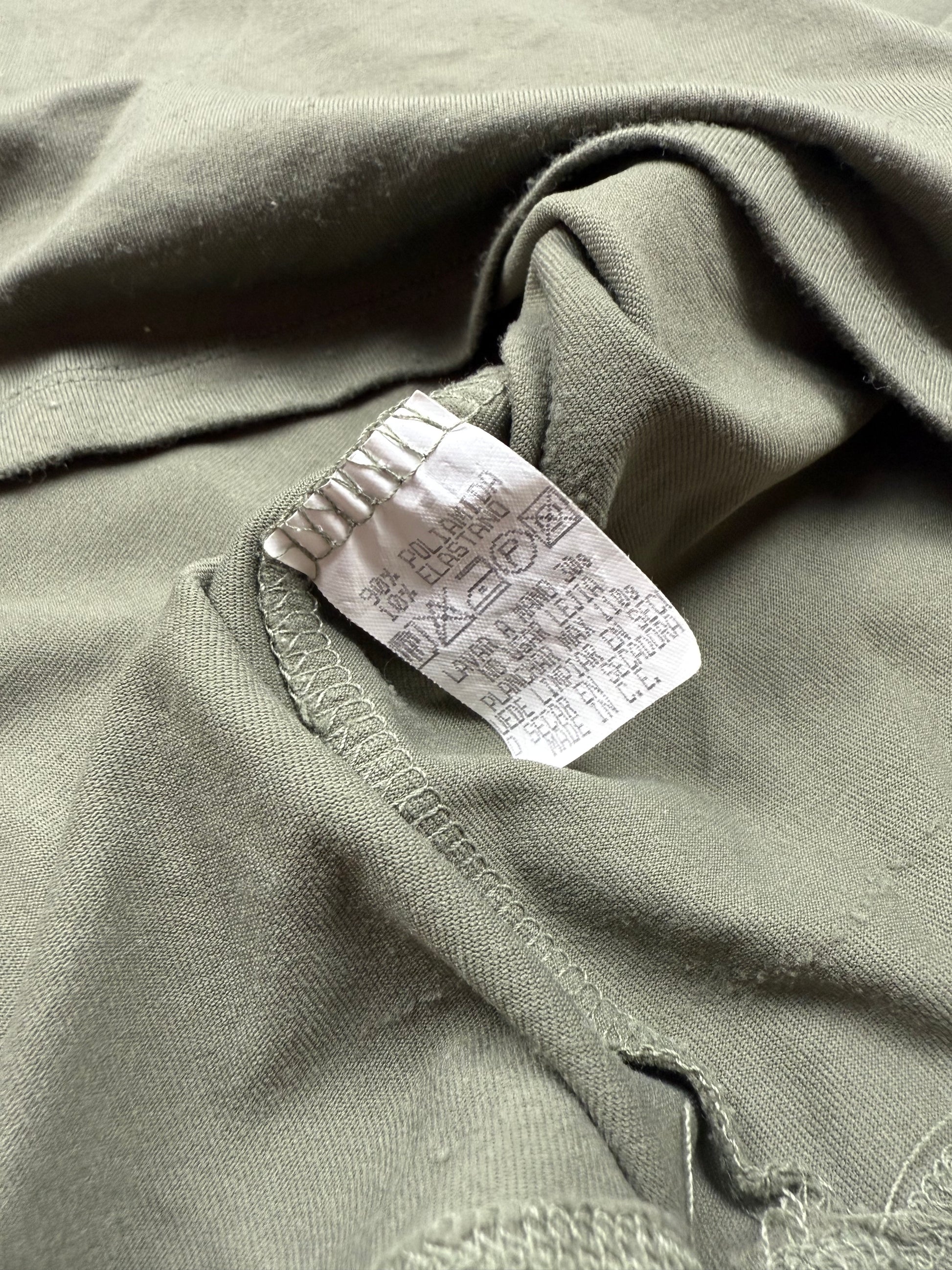 Khaki stretchy lycra long sleeves top (S/M)