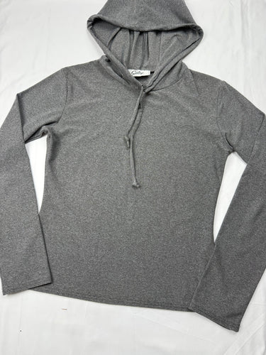 Grey hooded long sleeves top (S/M)