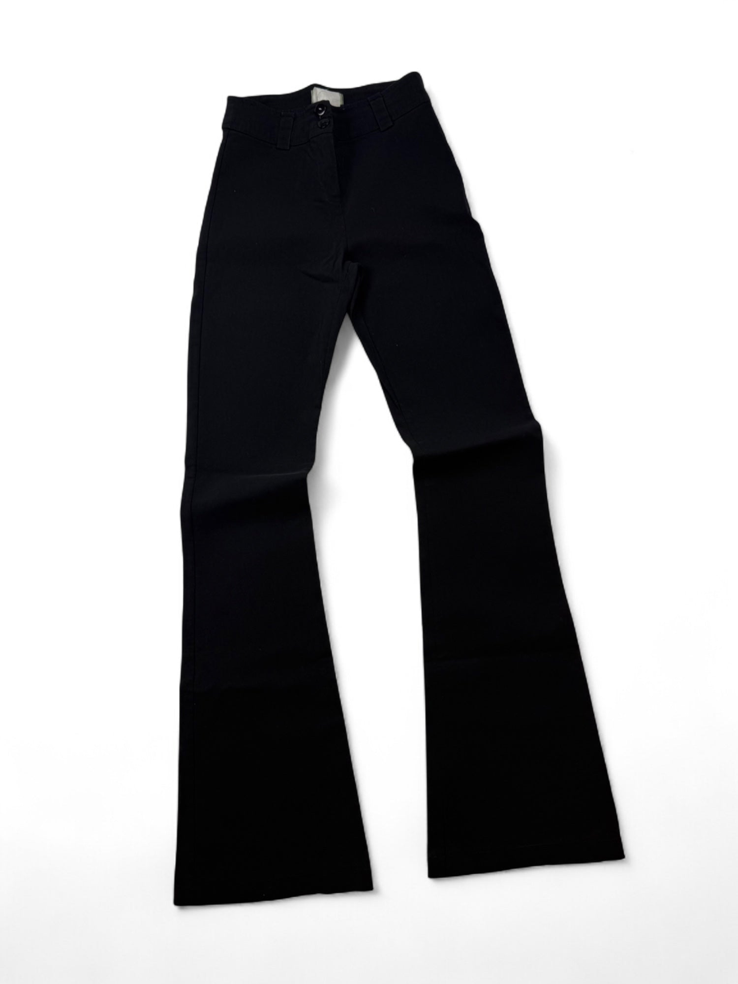 Black mid rise super stretchy flare pants (XXS to S)