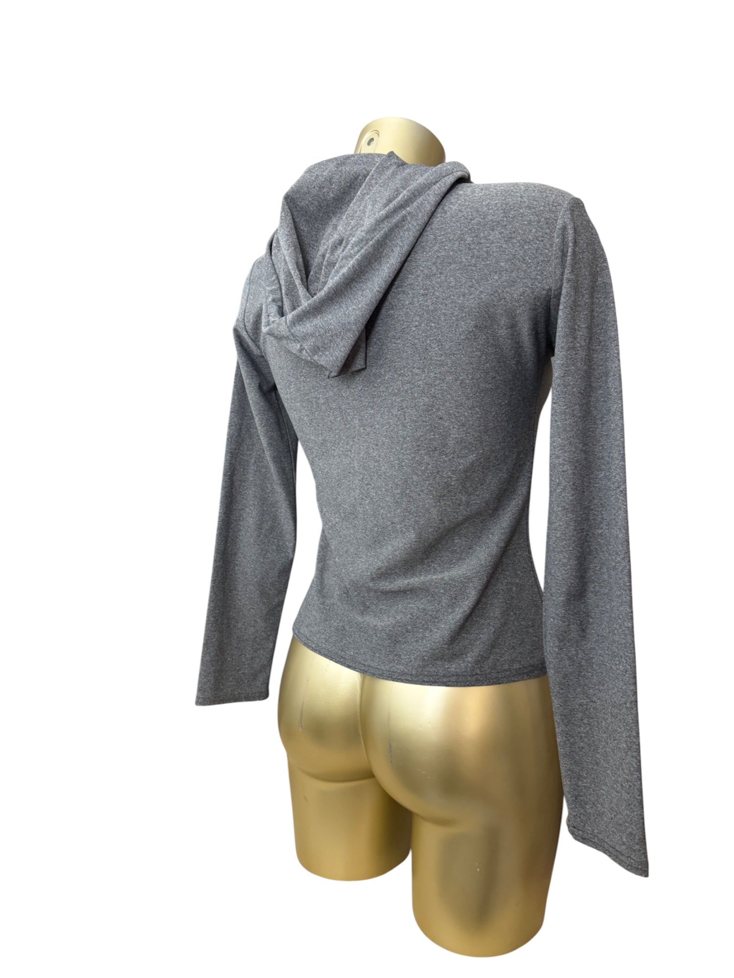 Grey hooded long sleeves top (S/M)