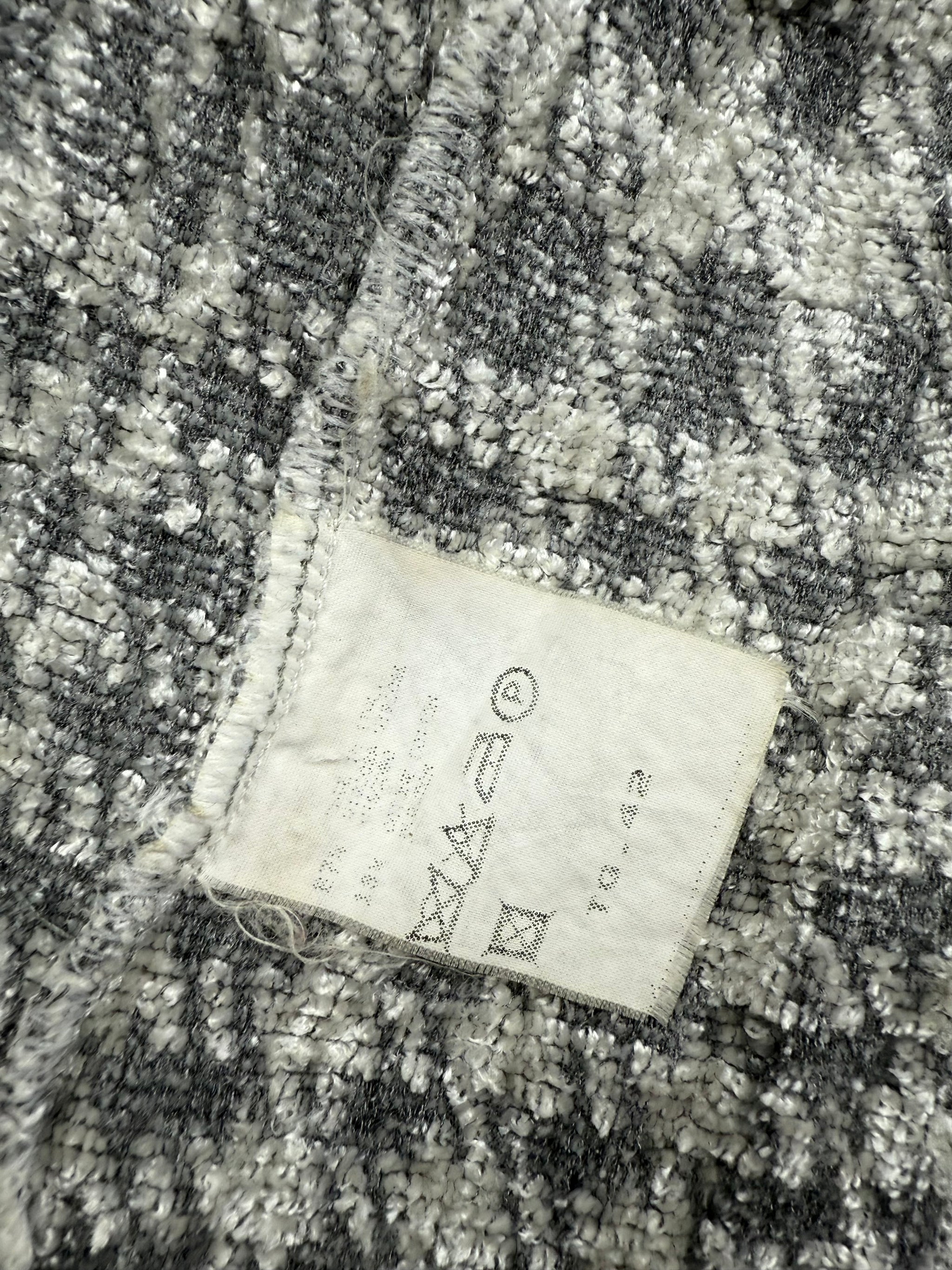 Grey check print tight fit office blazer jacket (S)