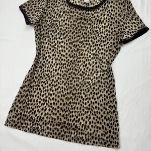 Beige panther lycra tight fit tee (L)