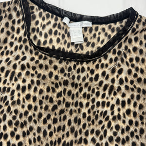 Beige panther lycra tight fit tee (L)