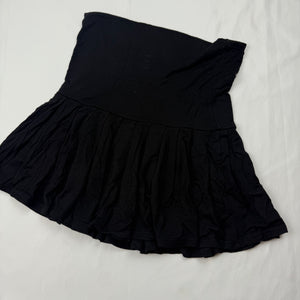 Black low rise pleated mini skirt (S/M)