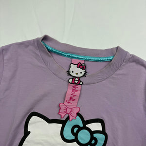 Lilac kitty logo cotton tight fit tee (XS)