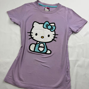 Lilac kitty logo cotton tight fit tee (XS)