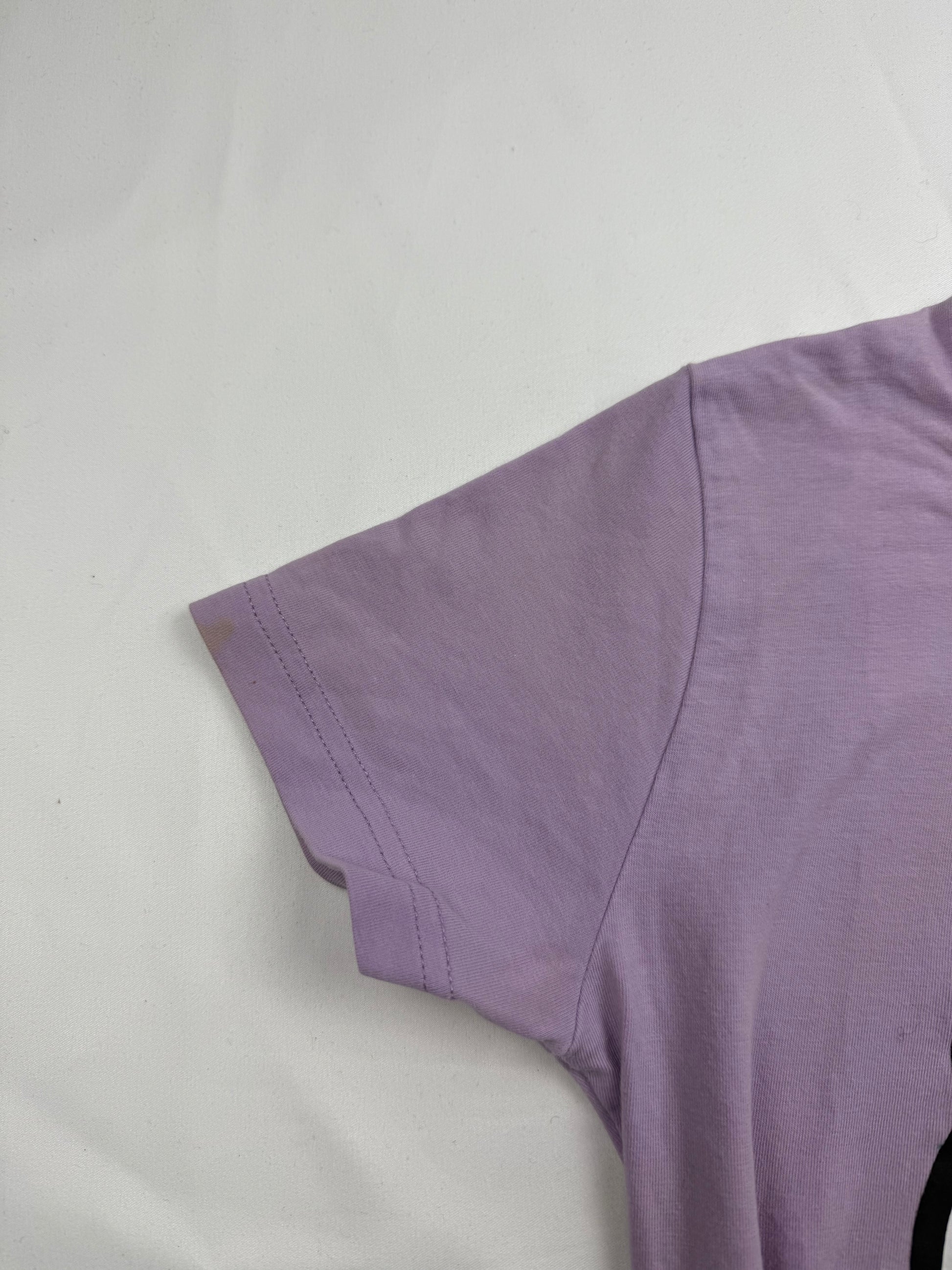 Lilac kitty logo cotton tight fit tee (XS)