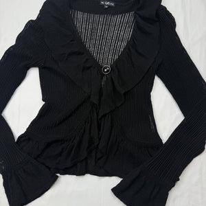 Black see trough cardigan jumper (S/M)