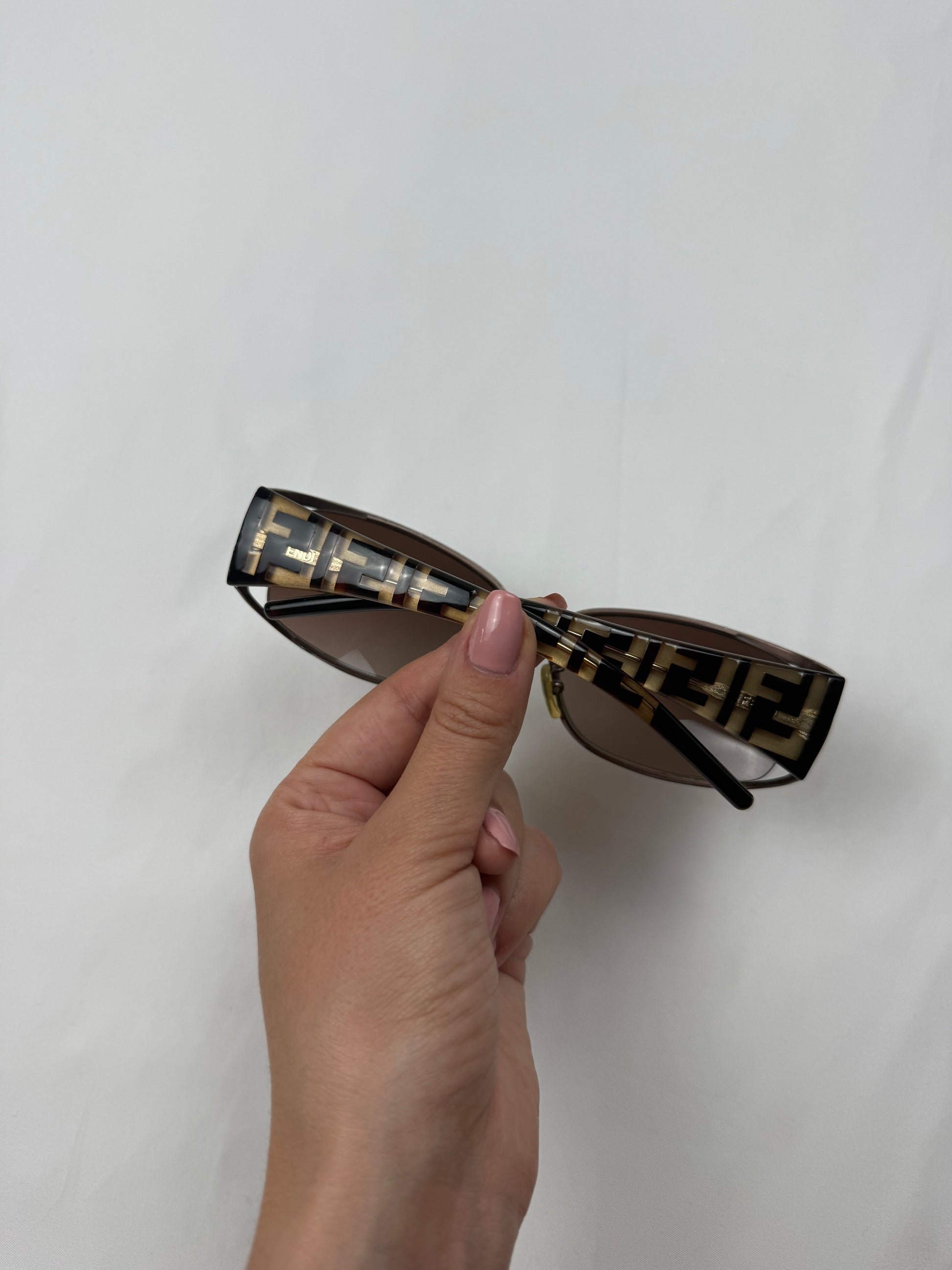 Brown logo 2000s sunglasses