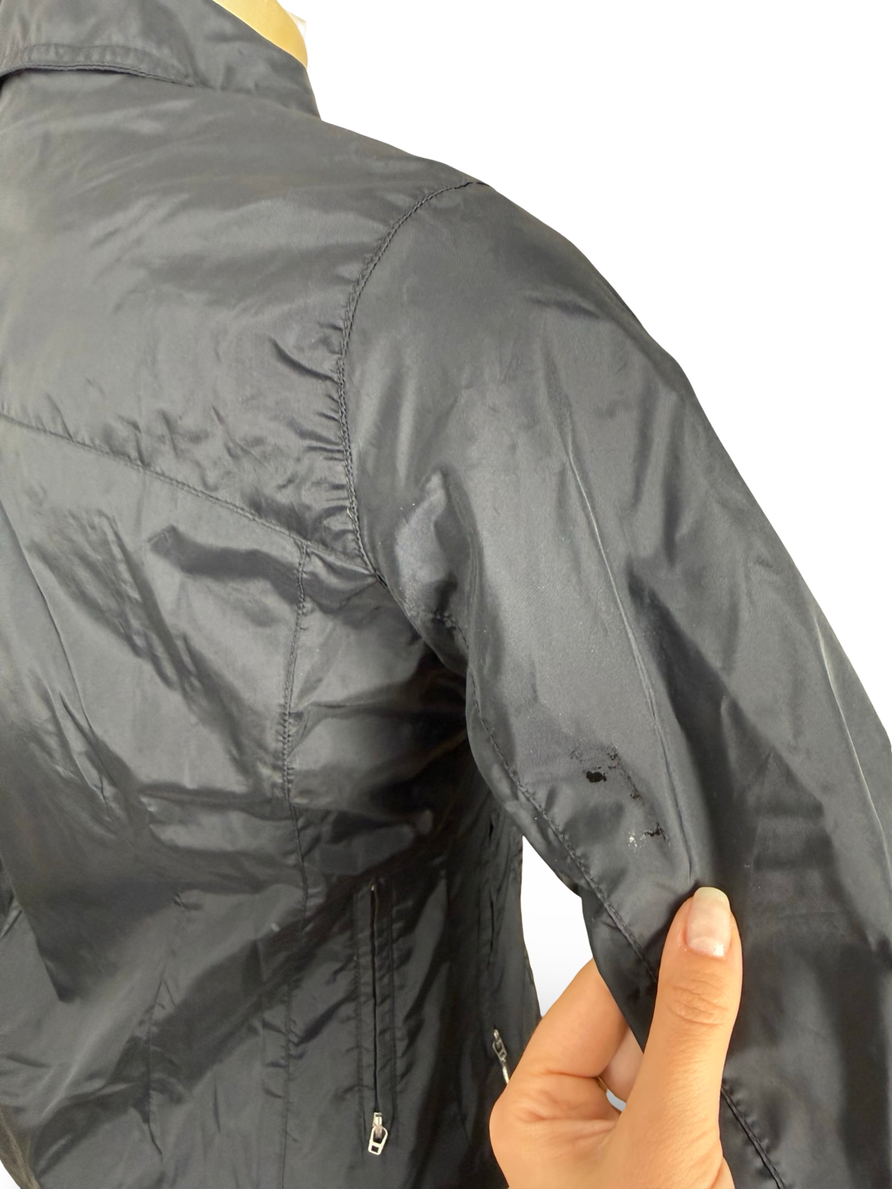 Black zip up biker jacket (M)