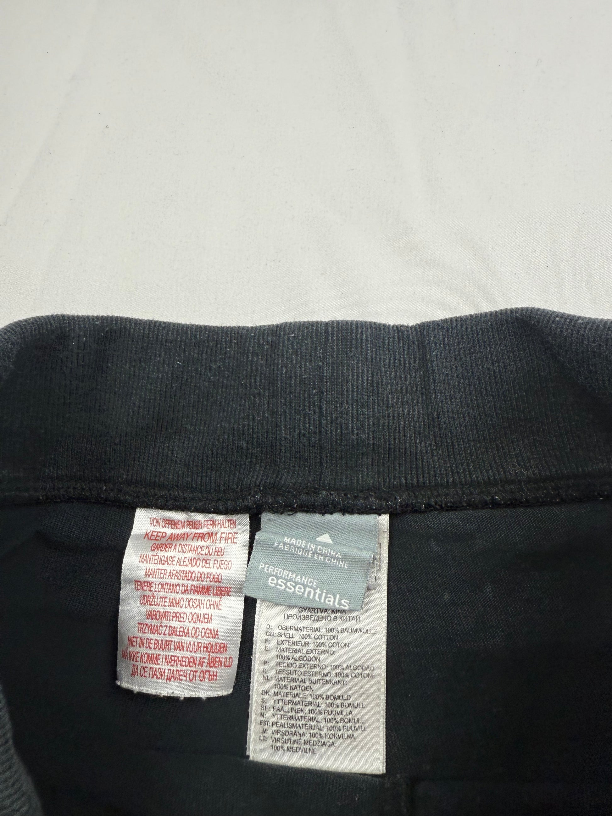 Black cotton low rise mini short (S)